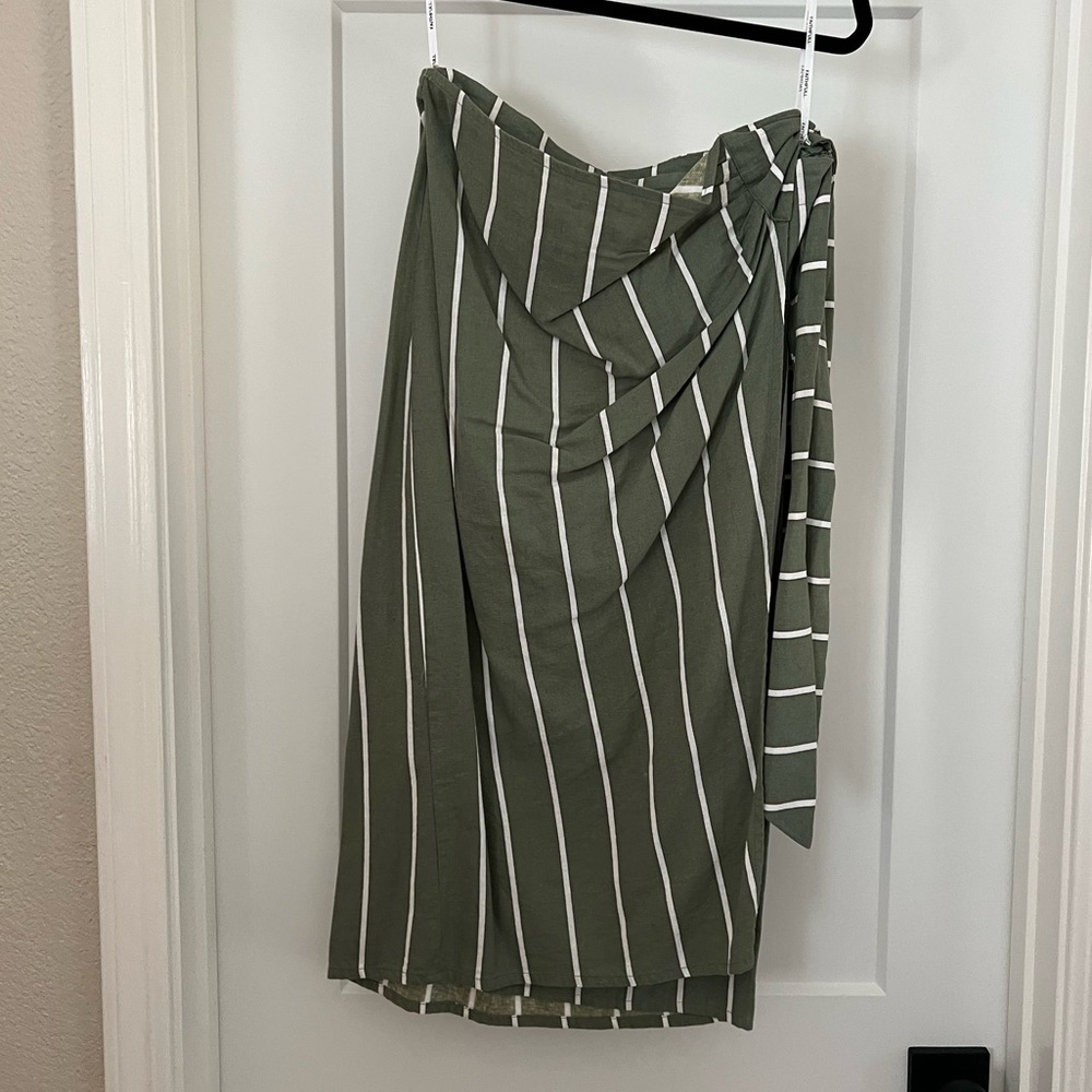Faithful the Brand Linen Wrap Skirt
